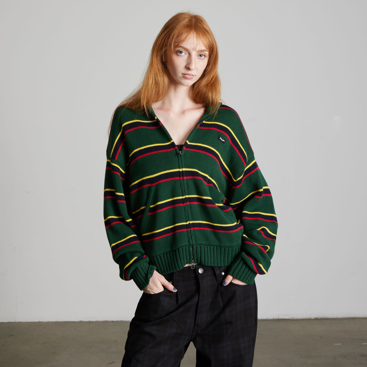 Banks Full-Zip Striped Hoodie