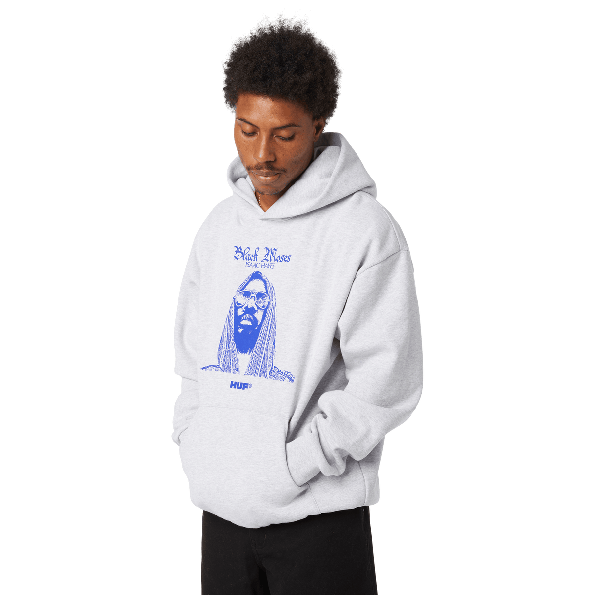 HUF x Isaac Hayes Black Moses Heavyweight Pullover Hoodie