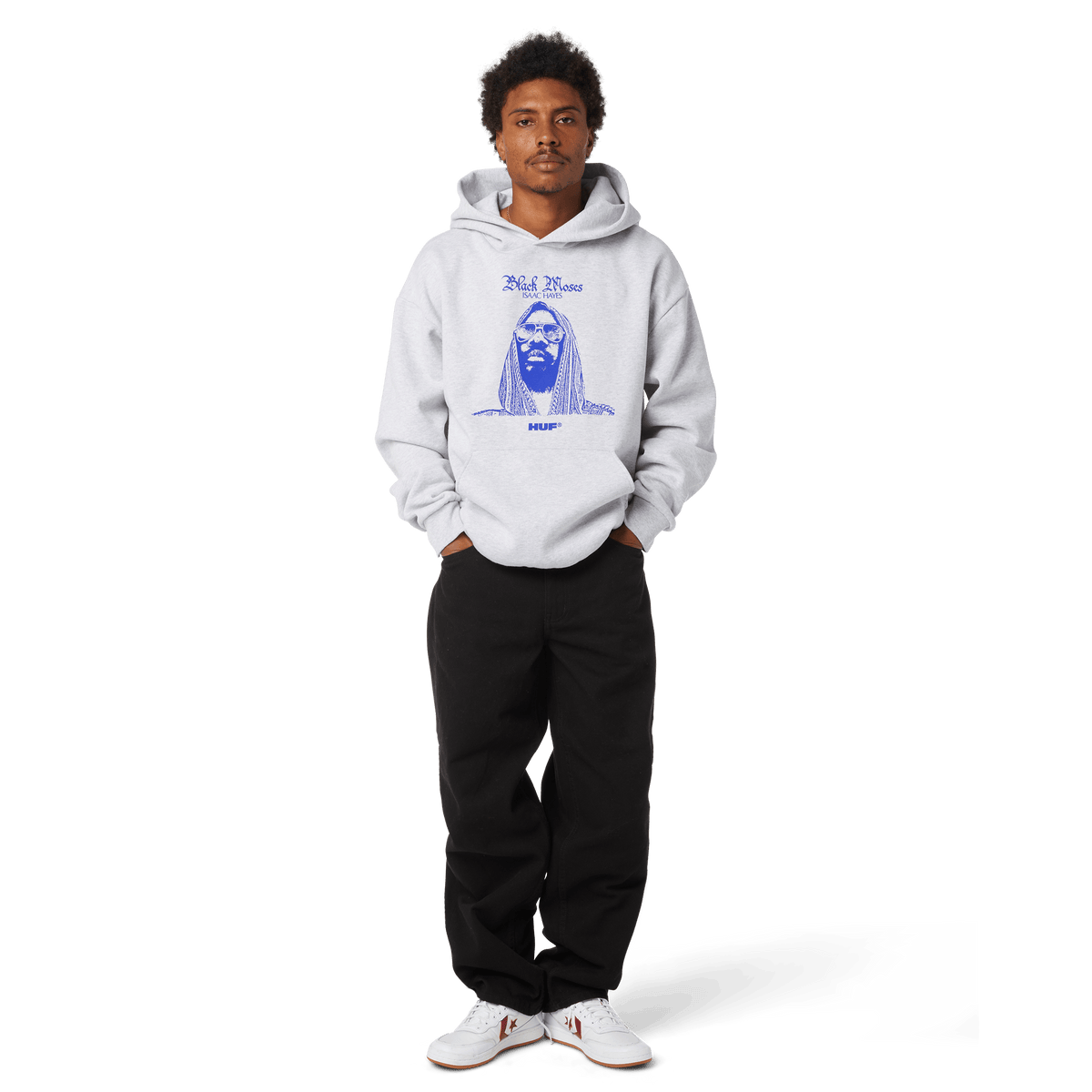 HUF x Isaac Hayes Black Moses Heavyweight Pullover Hoodie