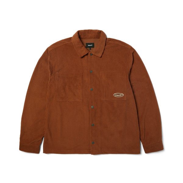 Braun Waffle Cord Overshirt
