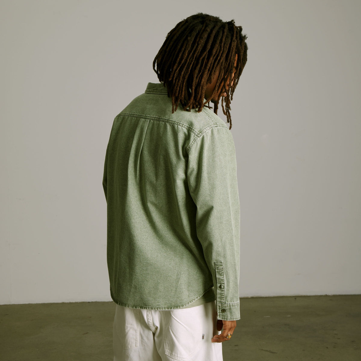 Carson Overdyed Denim Long Sleeve Shirt