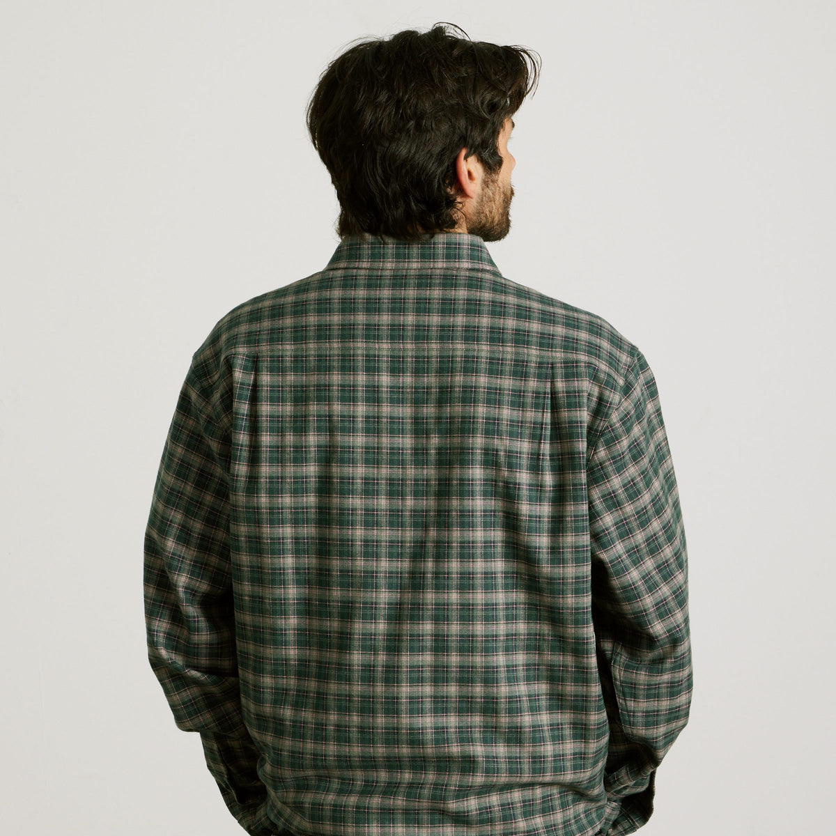 Cross Plaid Long Sleeve Shirt