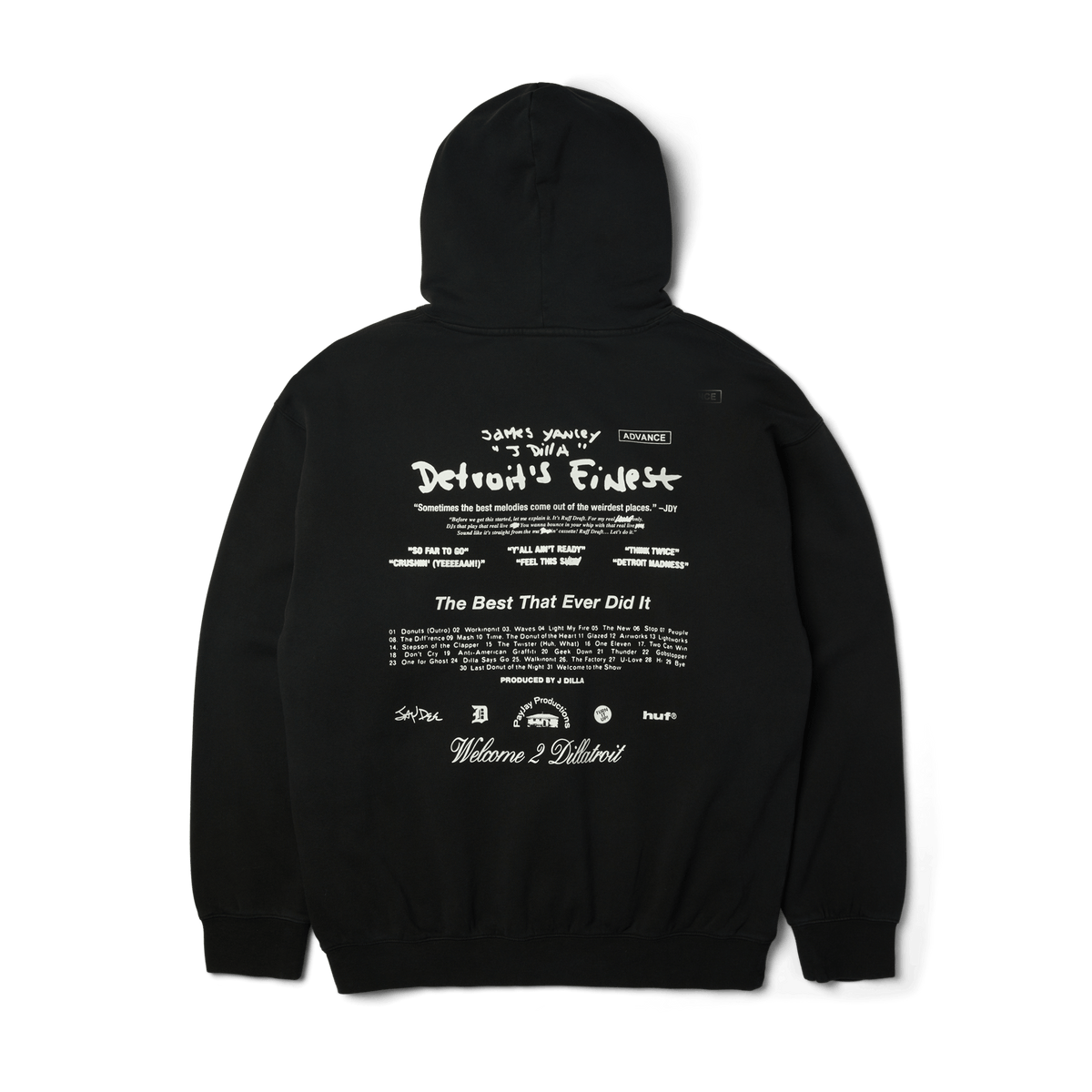 HUF x J Dilla Diggin Washed Pullover Hoodie