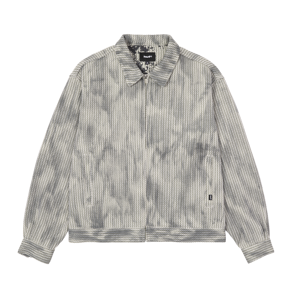 Herringbone Fade Zip Long Sleeve Shirt