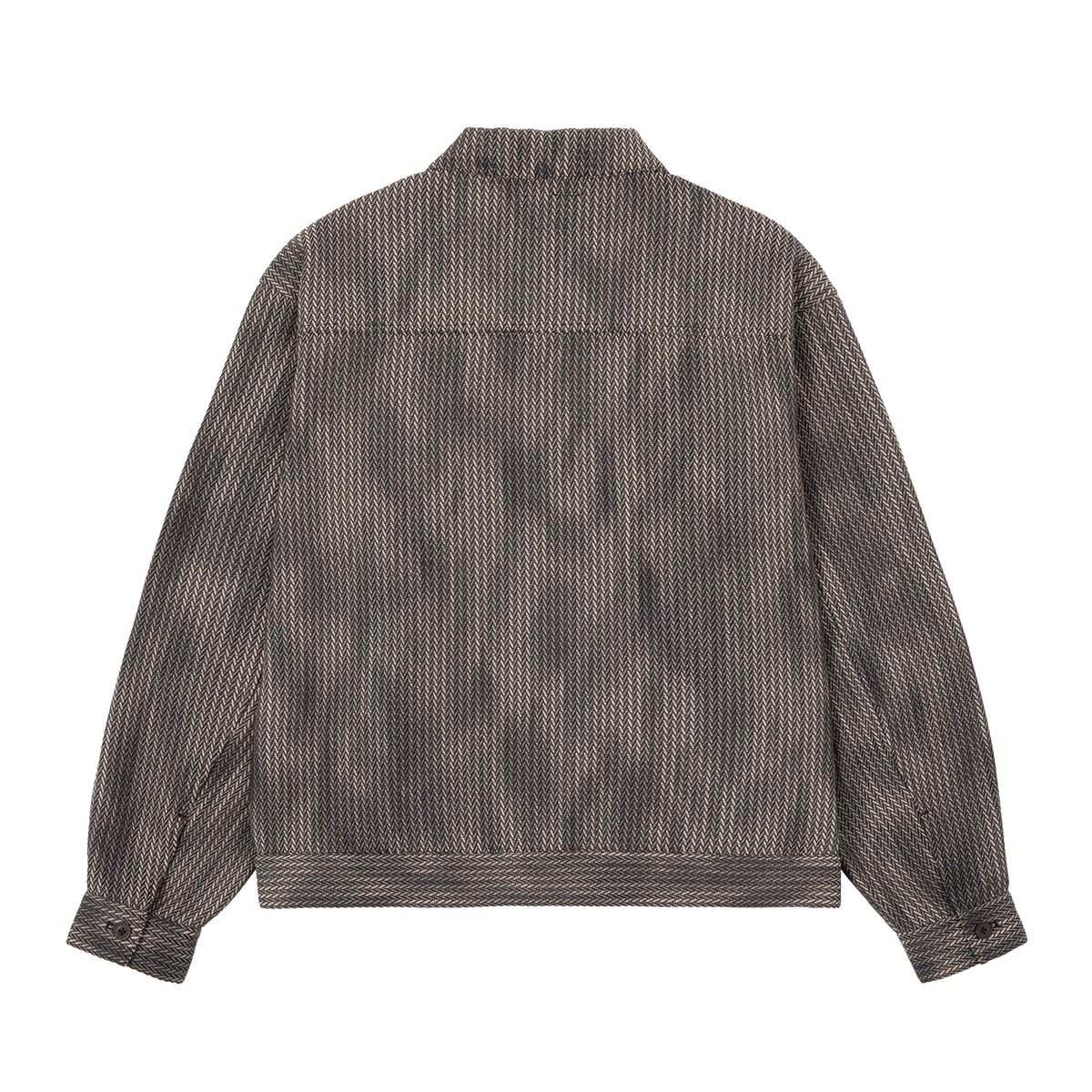Herringbone Fade Zip Long Sleeve Shirt