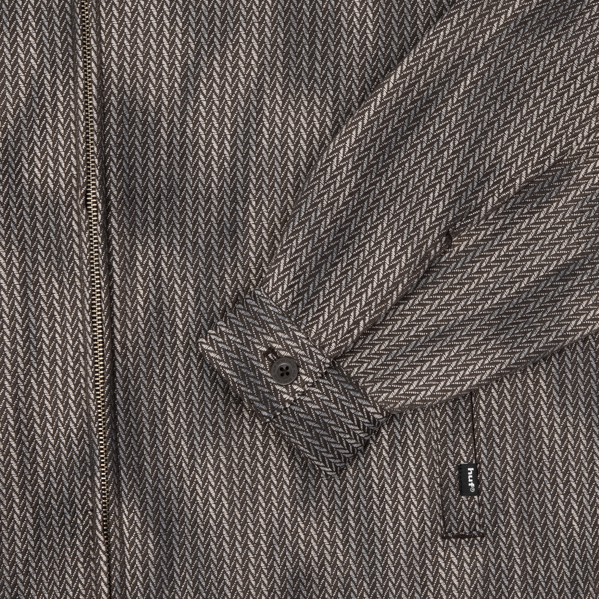 Herringbone Fade Zip Long Sleeve Shirt