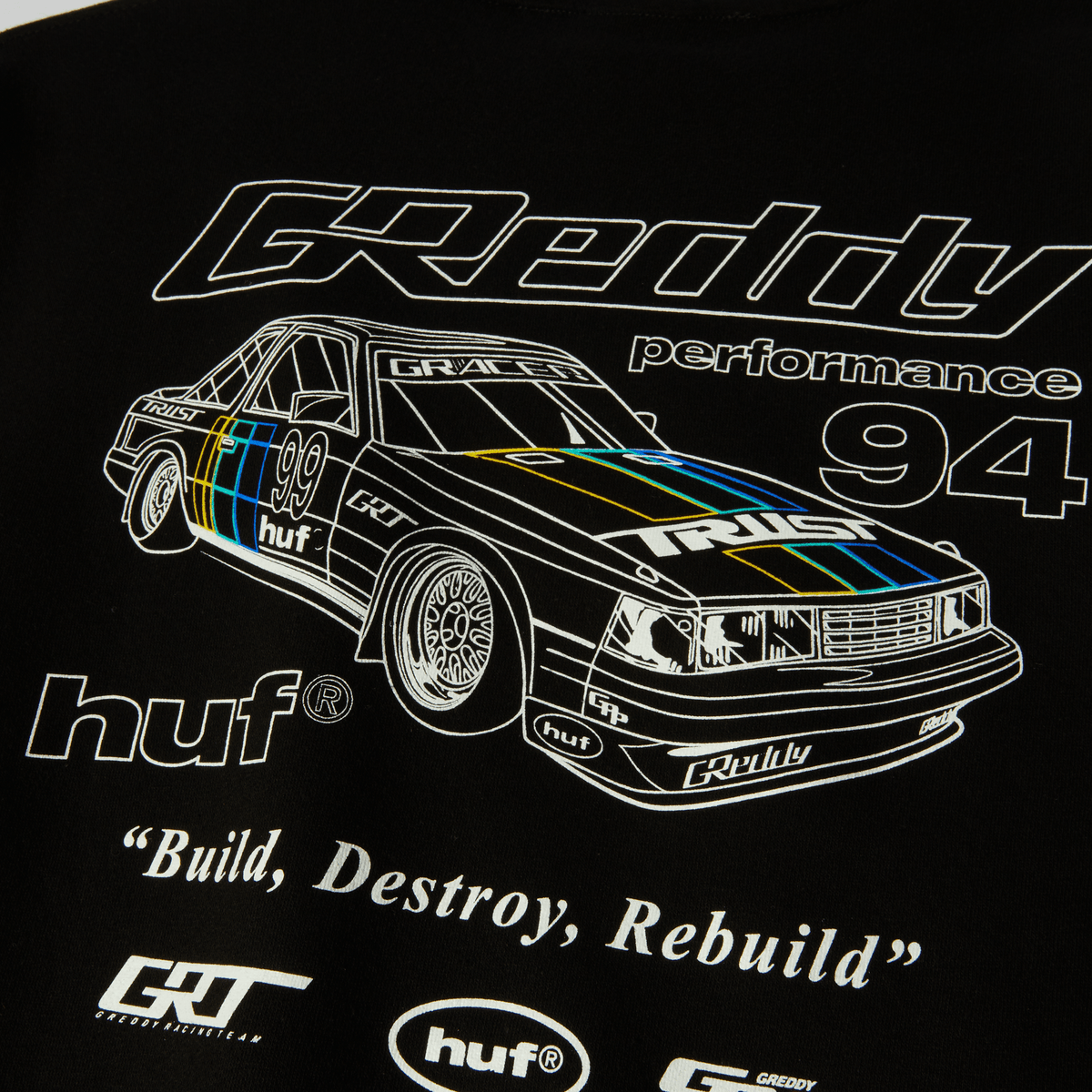HUF x GReddy Retro Mod Crewneck Sweatshirt