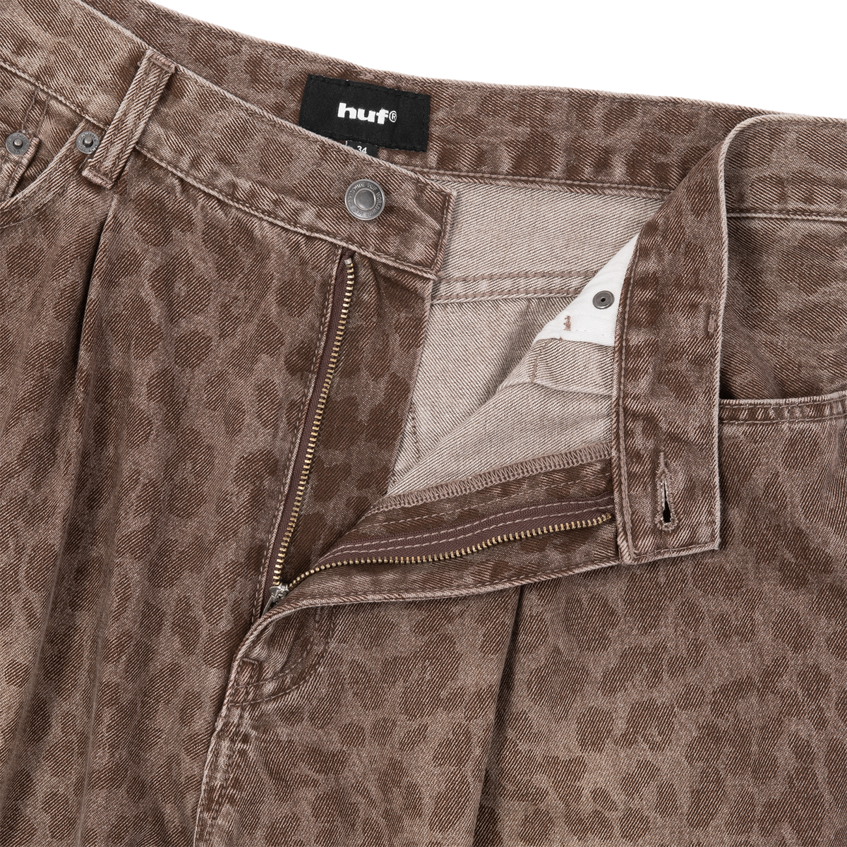 Leopard Wide Denim Pant