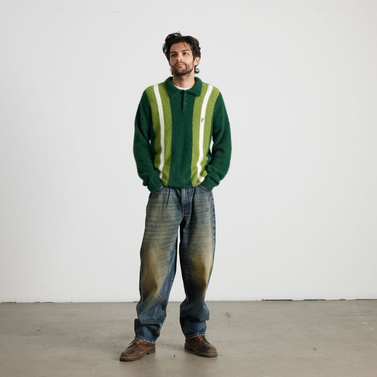 Milton Mohair Polo Sweater