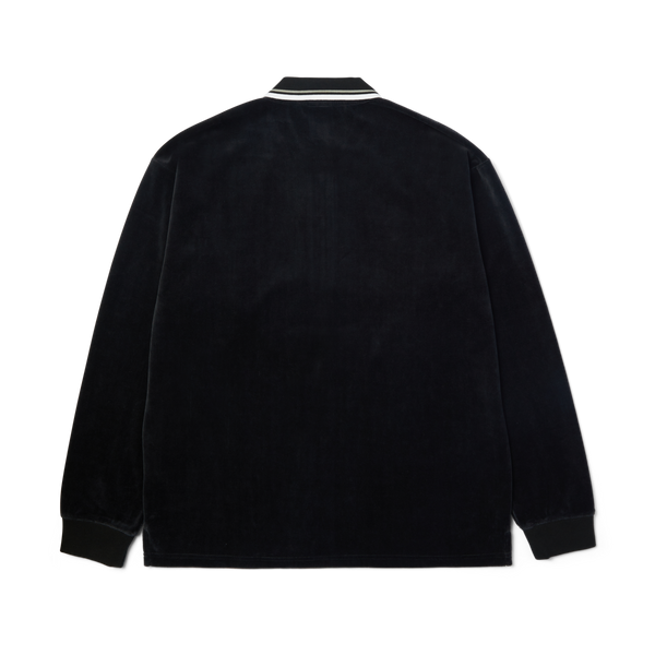 Parker Velour Long Sleeve Polo Shirt