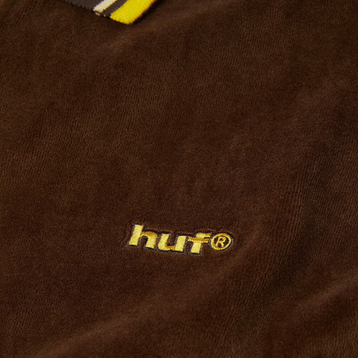 Parker Velour Long Sleeve Polo Shirt