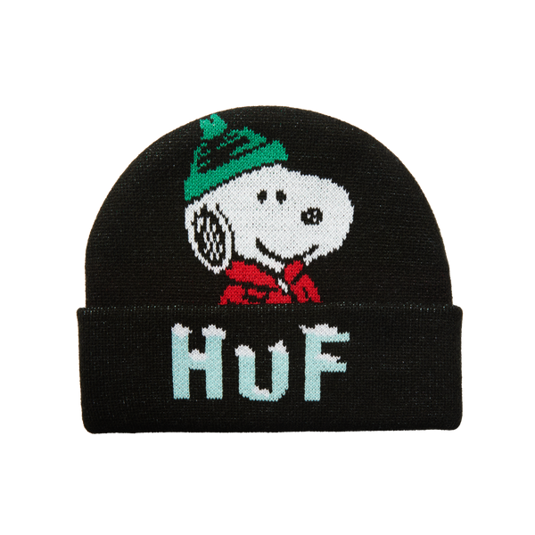 Snoopy Puffer Cuff Beanie