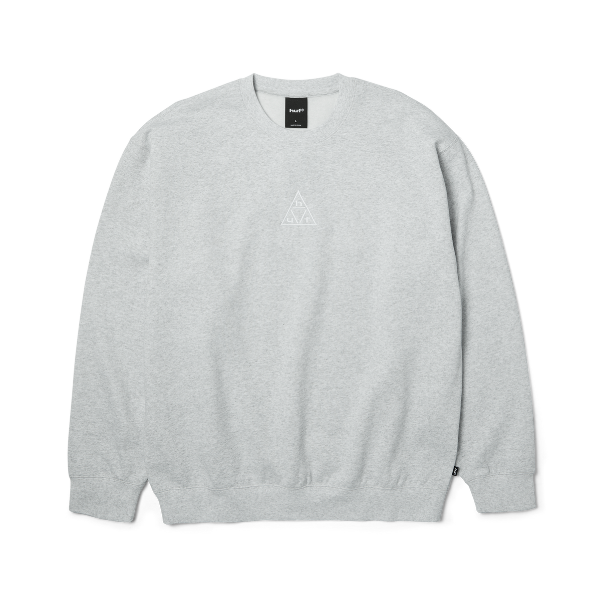 Triple Triangle Embroidered Crewneck Sweatshirt