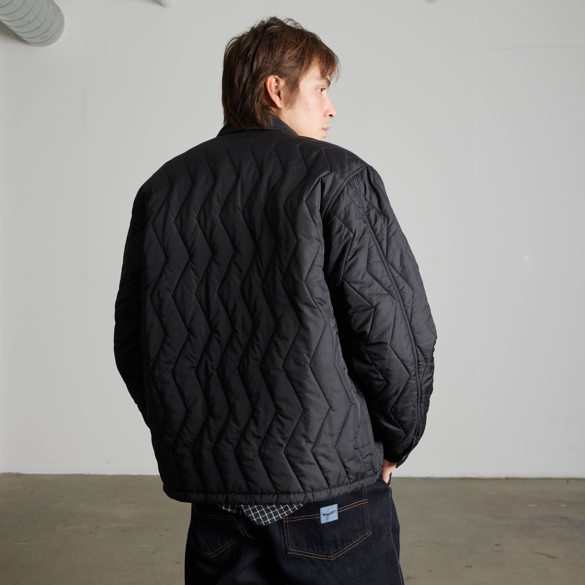 Zig Zag Quilted Chore Jacket