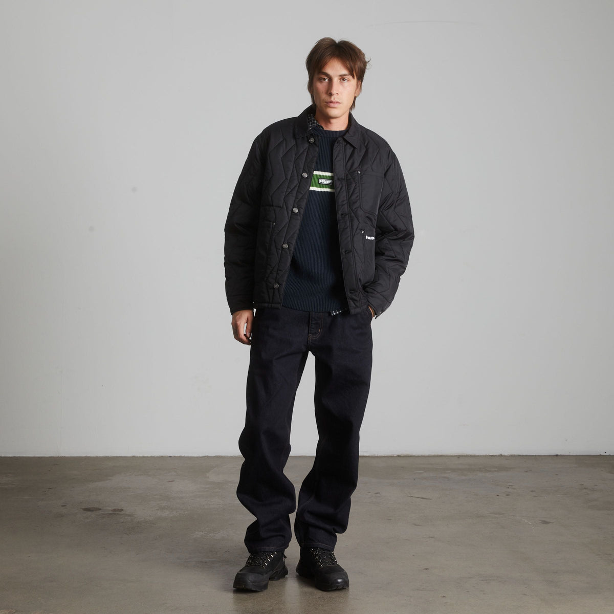 Zig Zag Quilted Chore Jacket