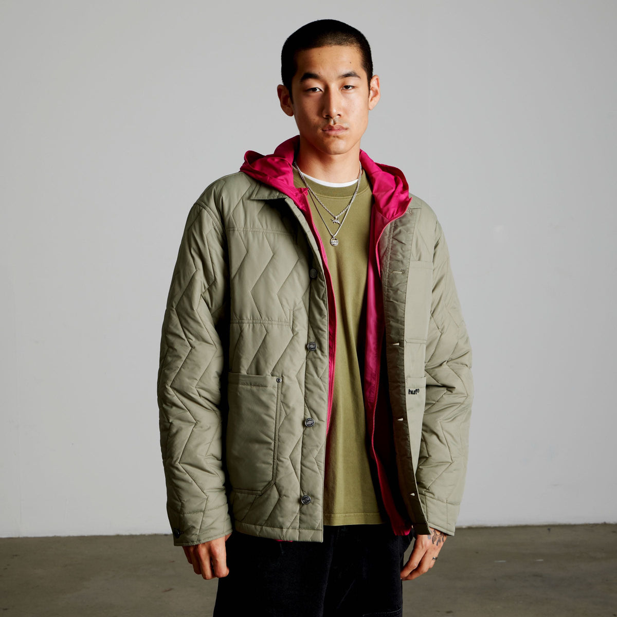 Zig Zag Quilted Chore Jacket