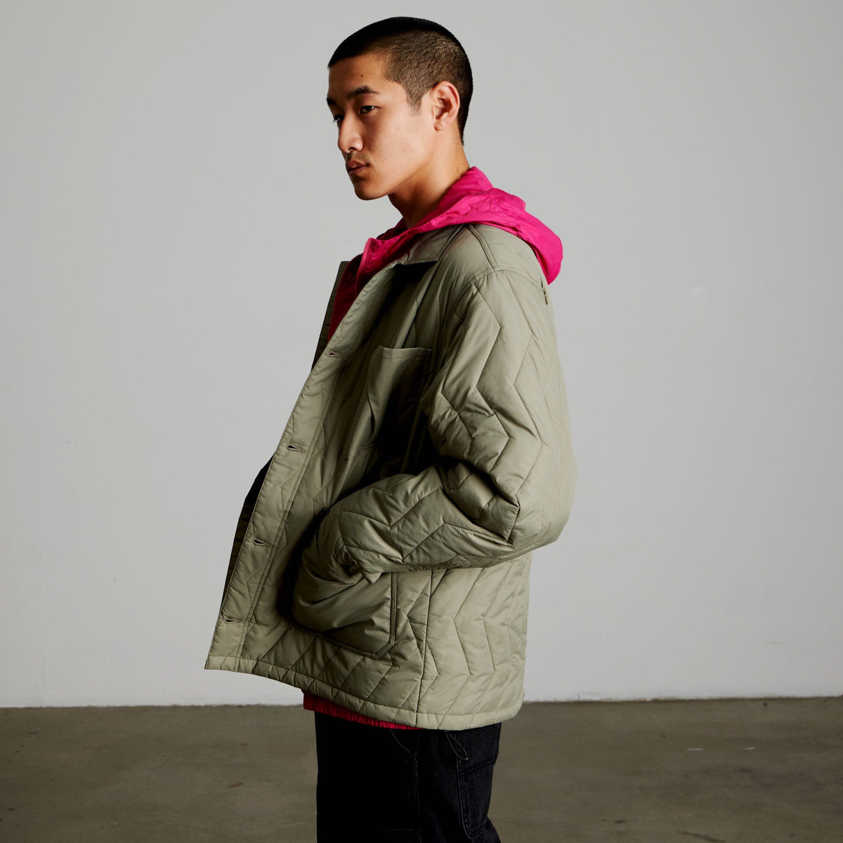 Zig Zag Quilted Chore Jacket