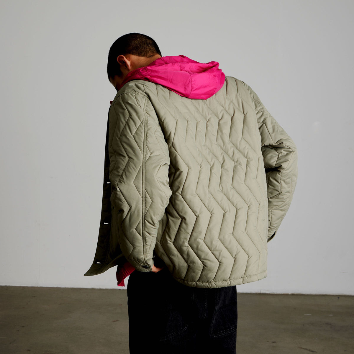 Zig Zag Quilted Chore Jacket