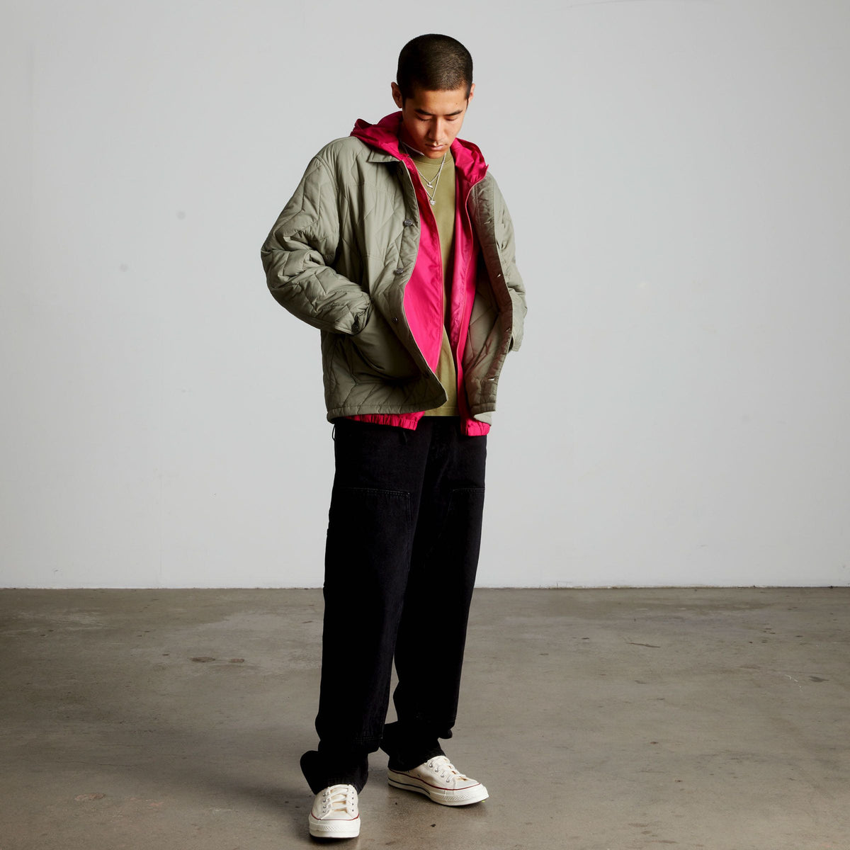 Zig Zag Quilted Chore Jacket